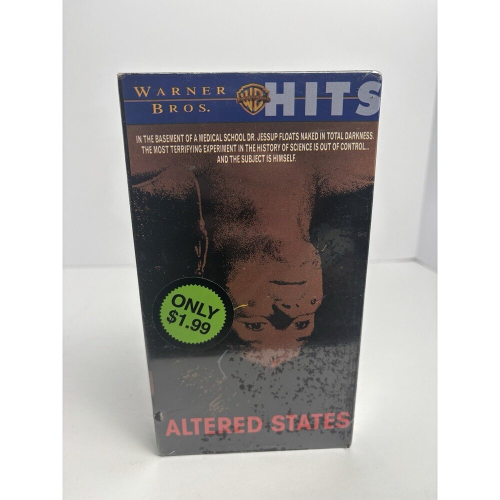 Altered States VHS Warner Bros Hits 1980 William Hurt Horror Sci-Fi